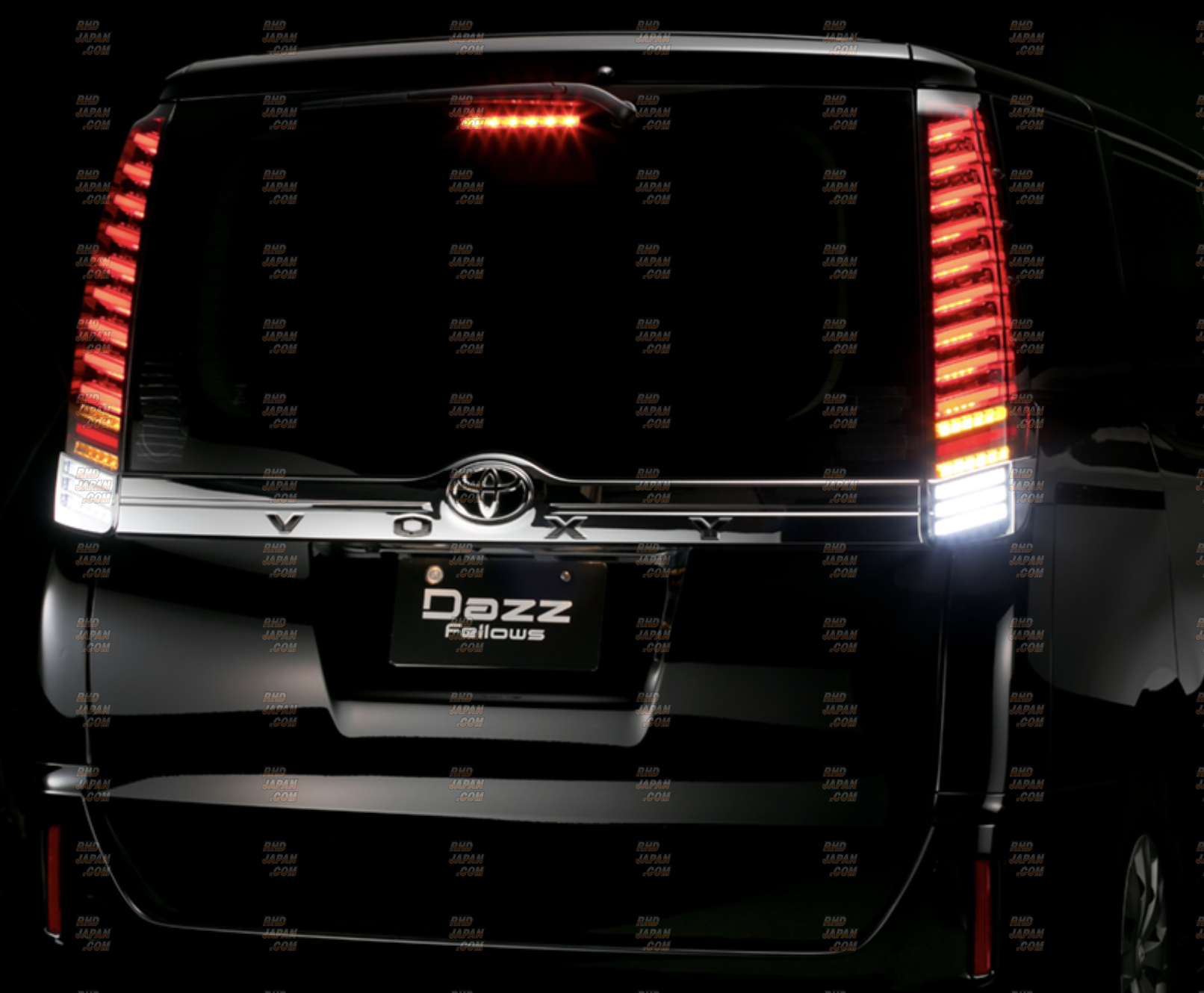 Dazz Fellows Premium LED Fiber Tail Lamp Set Smoke Red Chrome